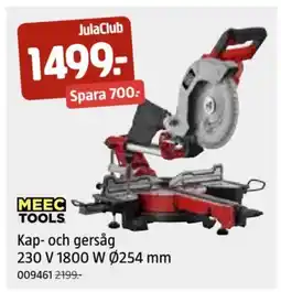 Jula Kap- och gersåg 230 V 1800 W Ø254 mm erbjuda