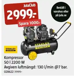 Jula Kompressor 50 l 2200 W erbjuda