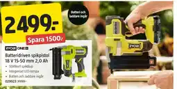 Jula Batteridriven spikpistol 18 V 15-50 mm 2.0 Ah erbjuda