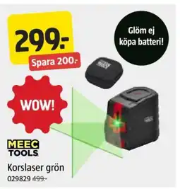 Jula Korslaser grön erbjuda