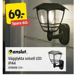 Jula Vägglykta solcell LED IP44 erbjuda