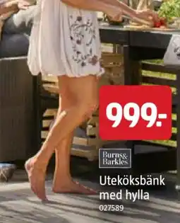 Jula Uteköksbänk med hylla erbjuda
