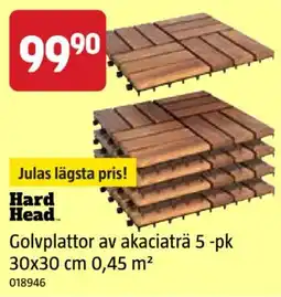 Jula Golvplattor av akaciaträ 5 -pk erbjuda