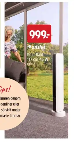 Jula Pelarfläkt 117 cm 45 W erbjuda