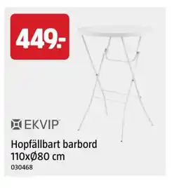 Jula Hopfällbart barbord erbjuda