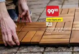 Jula Golvplattor av akaciaträ 5-pk erbjuda