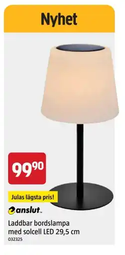 Jula Laddbar med solcell LED 29,5 cm erbjuda