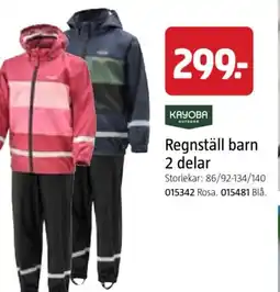 Jula Regnställ barn 2 delar erbjuda