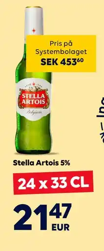 Border Shop Stella Artois 5%, EUR 21.47 erbjuda