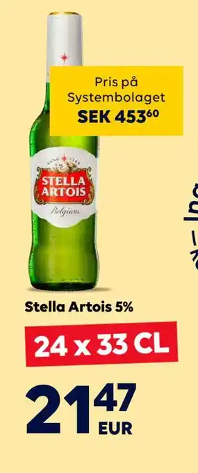 Border Shop Stella Artois 5%, EUR 21.47 erbjuda