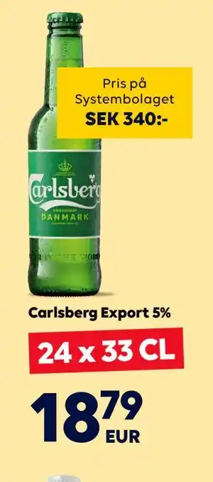Border Shop Carlsberg Export 5%, EUR 18.79 erbjuda