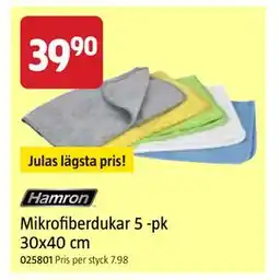 Jula Mikrofiberdukar 5 -pk 30x40 cm erbjuda