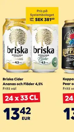 Border Shop Briska Cider Ananas och Fläder 4,5%, EUR 13.42 erbjuda