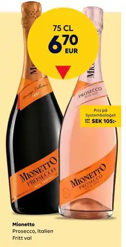 Border Shop Mionetto, EUR 6.7 erbjuda