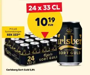 Border Shop Carlsberg Sort Guld 5,8%, EUR 10.19 erbjuda