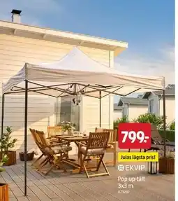 Jula Pop up-tält 3x3 m erbjuda
