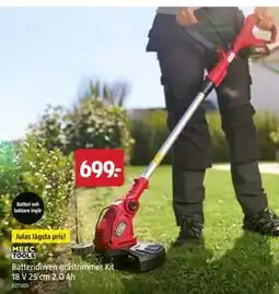 Jula Batteridriven grästrimmer Kit 18 V 25 cm 2,0 Ah erbjuda