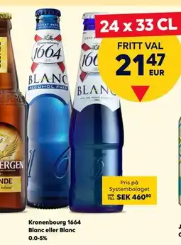 Border Shop Kronenbourg 1664 Blanc eller Blanc 0.0-5%, EUR 21.47 erbjuda