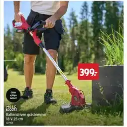 Jula Batteridriven grästrimmer 18 V 25 cm erbjuda