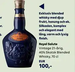 Border Shop Royal Salute, EUR 100 erbjuda