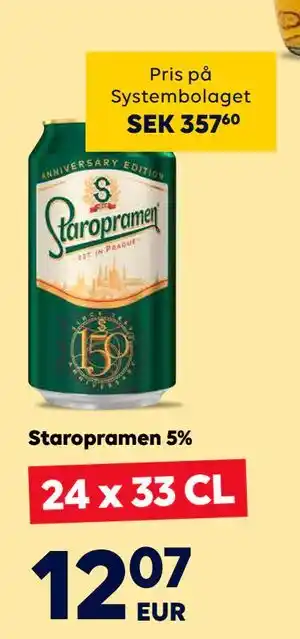 Border Shop Staropramen 5%, EUR 12.07 erbjuda
