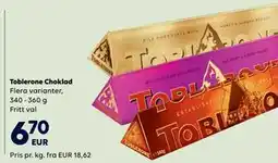 Border Shop Toblerone Choklad, EUR 6.7 erbjuda