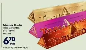 Border Shop Toblerone Choklad, EUR 6.7 erbjuda