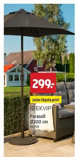 Jula Parasoll Ø200 cm erbjuda