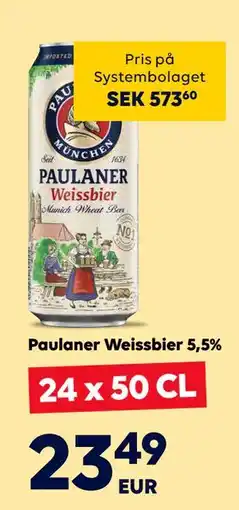 Border Shop Paulaner Weissbier 5,5%, EUR 23.49 erbjuda