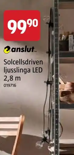 Jula Solcellsdriven ljusslinga LED 2,8 m erbjuda