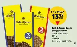 Border Shop Galle & Jessen Dansk påläggschoklad, EUR 13.42 erbjuda