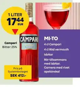 Border Shop Campari, EUR 17.44 erbjuda