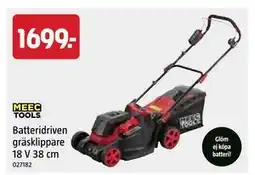 Jula Batteridriven gräsklippare 18 V 38 cm erbjuda