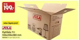 Jula Flyttlåda 71 l 556x336x380 mm erbjuda