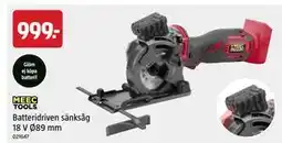 Jula Batteridriven sänksåg 18 V Ø89 mm erbjuda