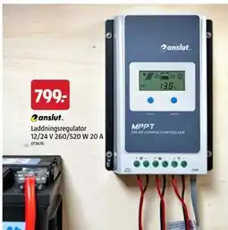 Jula Laddningsregulator 12/24 V 260/520 W 20 A erbjuda