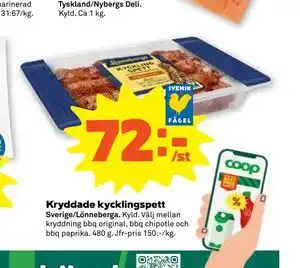 Kryddade kycklingspett