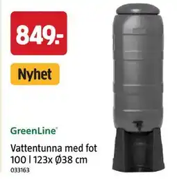 Jula Vattentunna med fot 100 l 123x Ø38 cm erbjuda