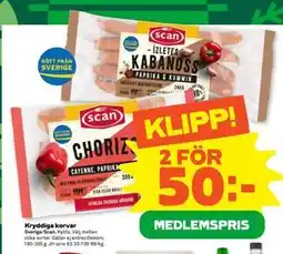 Stora Coop Kryddiga korvar, Medlemspris erbjuda