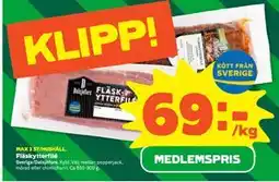 Stora Coop Fläskytterfilé, Medlemspris erbjuda