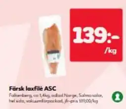 Hemköp Färsk laxfile ASC erbjuda