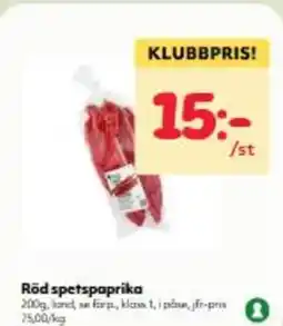 Hemköp Röd spetspaprika erbjuda