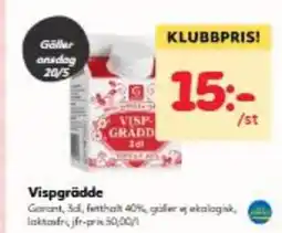 Hemköp Vispgrädde erbjuda