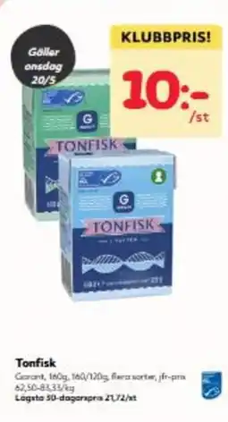 Hemköp Tonfisk erbjuda