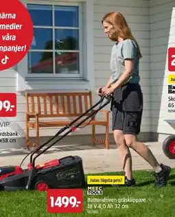 Jula Meec tools batteridriven gräsklippare erbjuda