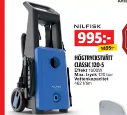 Bauhaus Nilfisk högtryckstvätt classic 120-5 erbjuda