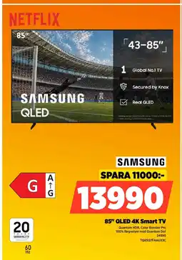 Power SAMSUNG 85" QLED 4K Smart TV erbjuda