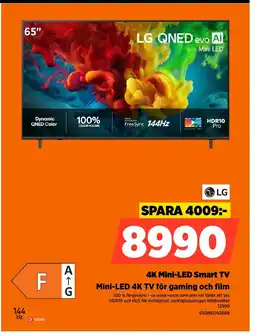 Power LG 4K Mini-LED Smart TV Mini-LED 4K TV för gaming och film erbjuda