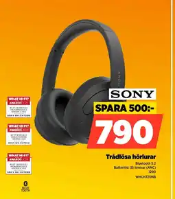 Power SONY Trådlösa hörlurar erbjuda