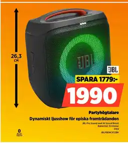 Power JBL Partyhögtalare Dynamiskt ljusshow för episka framträdanden erbjuda